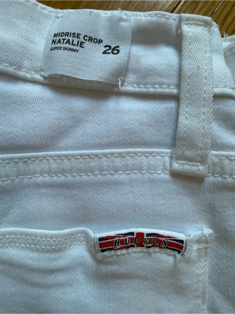 NWT Hudson Natalie Midrise Crop Super Skinny Jeans in White